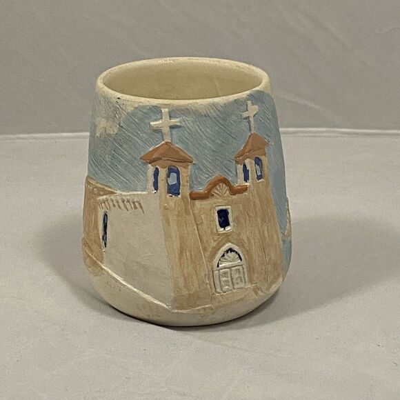 Vintage 1976 Pottery vase St. Francis Santa Fe, NM signed Ruben OMontoya de taos - Picture 1 of 9